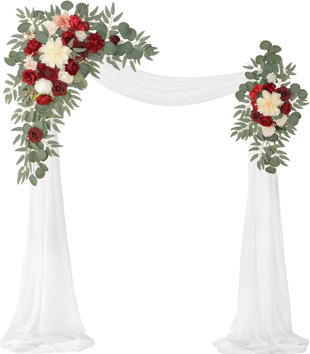 Artificial Wedding Arch Flowers Kit(Pack of 3),2Pcs Artificial Flower Arch De...