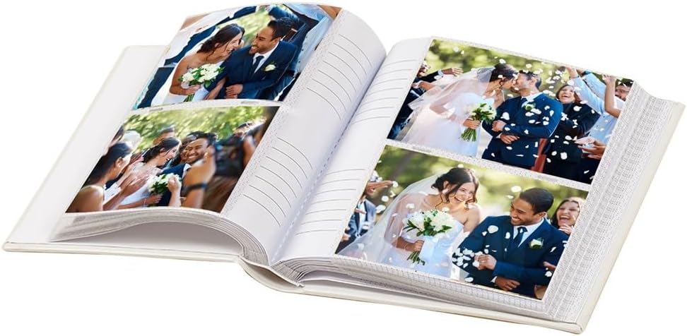 Personalized Wedding Photo Album, Custom Engraved Picture Album, Holds 200 4&...