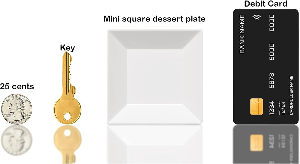 Exquisite Mini Disposable Appetizer Plates - 1200 Pack 2.95" x 2.95"...