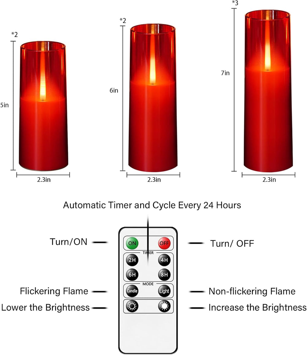 Flameless LED Candles Upgraded Realistic Flickering Flame,7Pcs Battery Operat...
