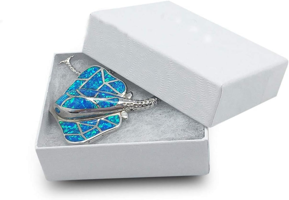 TheDisplayGuys 100 Cardboard Jewelry Gift Boxes with Inserts - White Swirl