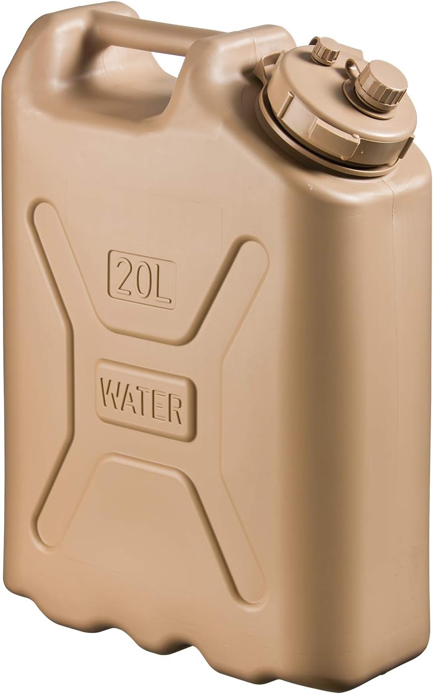 Scepter Military Style Water Storage Container for Camping, Sand, 5 Gallon