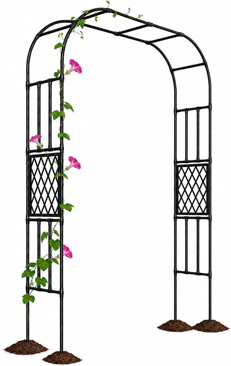 Heavy Duty Garden Arch Trellis,70.9 x 98.4 in, with Lattice