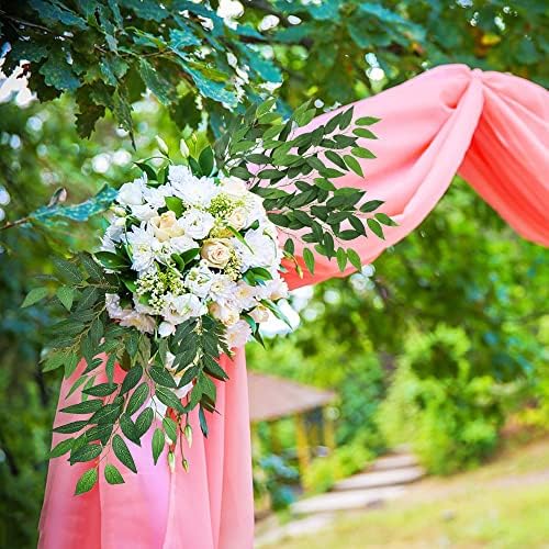 Artificial Italian Ruscus Greenery Stems, 20 Pack Faux Green Leaf Garland Bra...