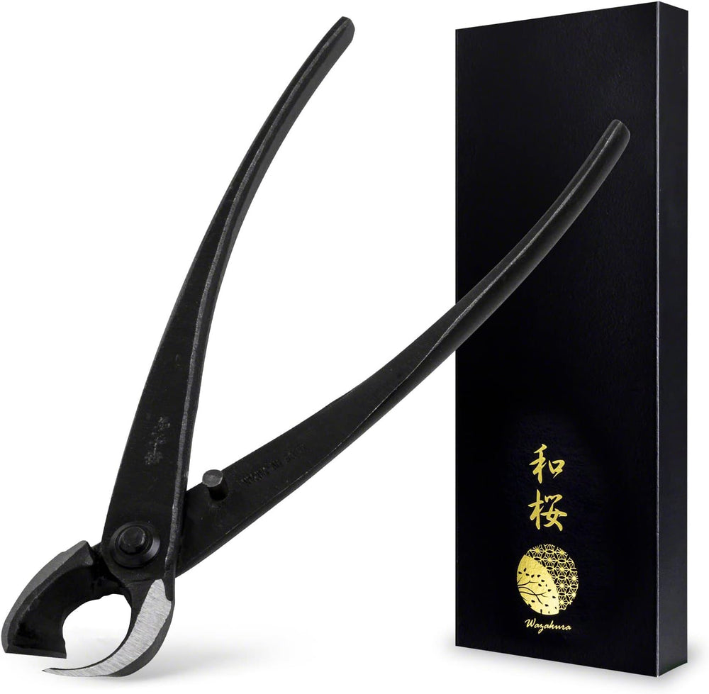 Wazakura Bonsai Concave Branch Cutter 8in, Hand Forged Japanese Steel