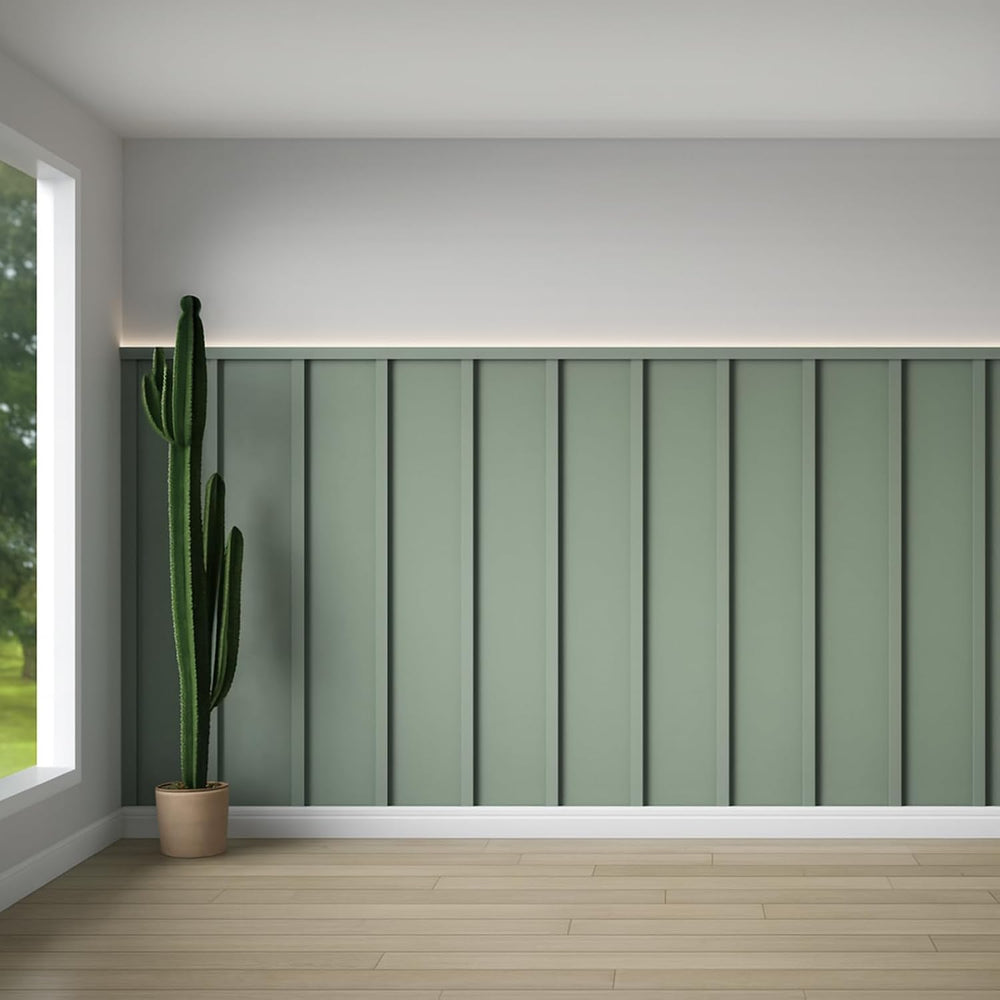 1 Set MDF Premade Board and Batten Wainscoting Kit 157 x 63inch