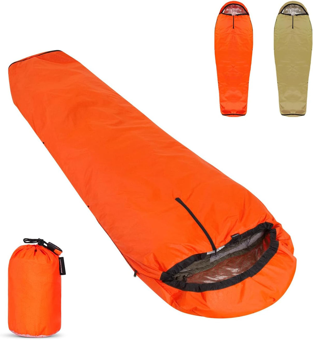Emergency Sleeping Bag Thermal Bivvy, Lightweight Survival Sleeping Bags Ther...