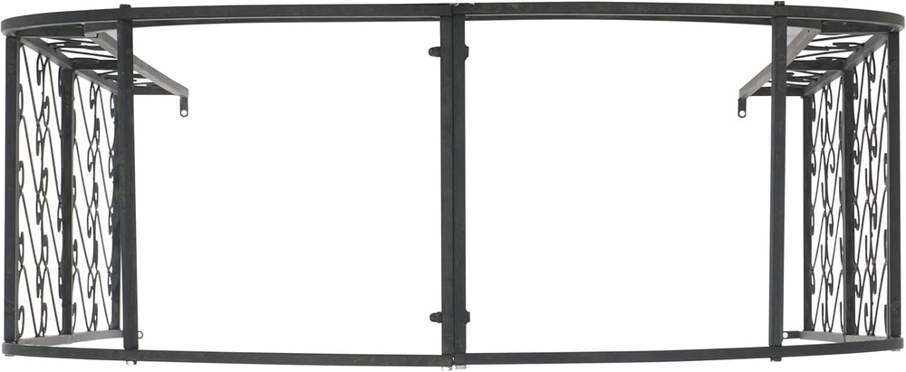 SAFAVIEH Outdoor - Pagan Victorian Garden Arch - Black Iron Trellis Arbor - D...