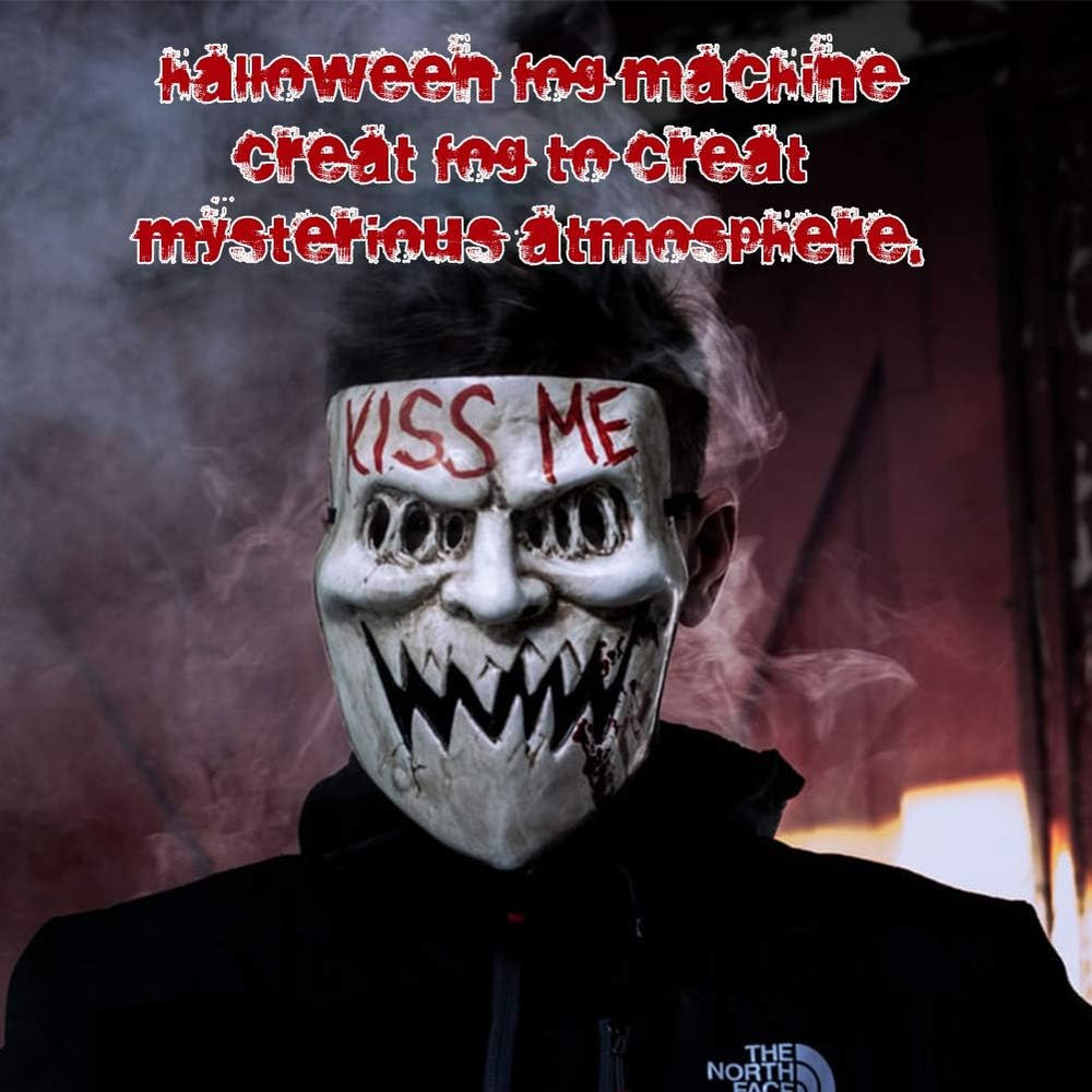 ATDAWN Halloween Fog Machine, Professional Wireless Remote Control Portable S...