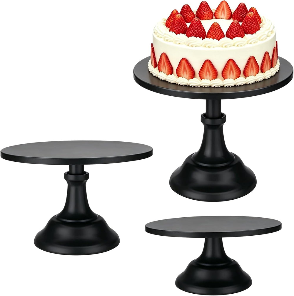 3 Pcs Cake Stand Set,8"/10"/12" inch,Metal Cupcake Holders Sta...