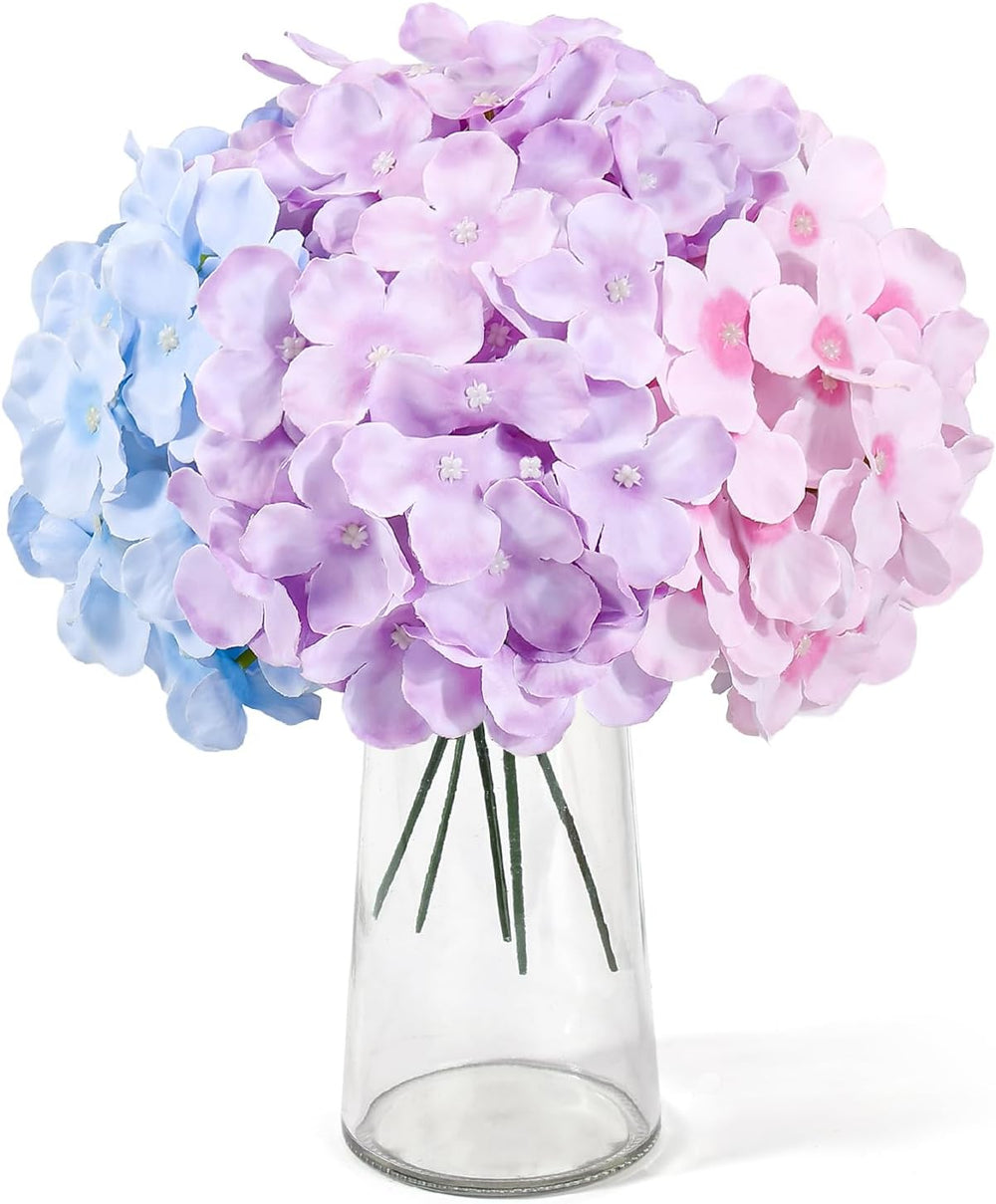 Auihiay 64Pcs Hydrangea Artificial Flowers Bulk, Faux Hydrangea Flowers