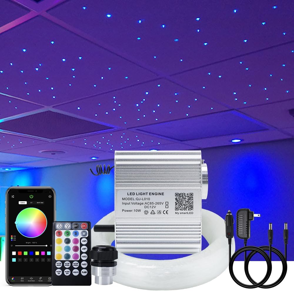 Fiber Optic Lights kit Twinkle+ APP Control + Music Effect for Star Ceiling S...