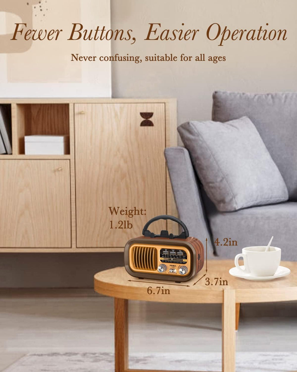 PRUNUS J-150 Portable Radio AM FM SW Bluetooth Speaker,TF Card/USB Playback