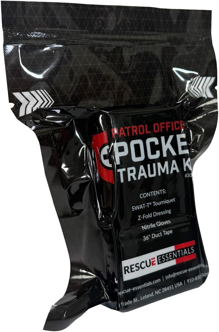 Rescue Essentials Pocket Trauma Kit – Compact Vacuum-Sealed IFAK with SWATT T...