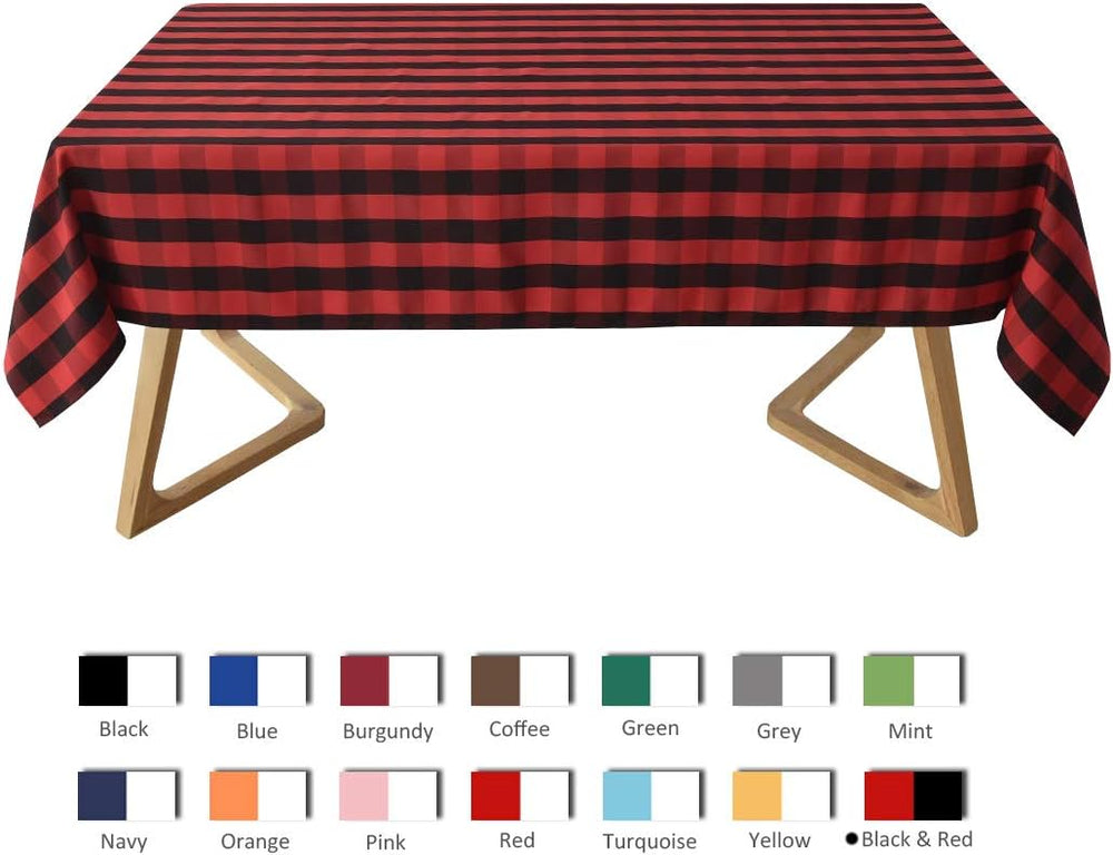 Checkered Tablecloth Stain Resistant Waterproof Wrinkle Resistant Spillproof ...