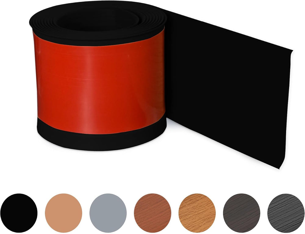 Black Wall Molding Trim 4 Inch x 20 Feet, Wall Base Baseboard Molding Trim Fl...