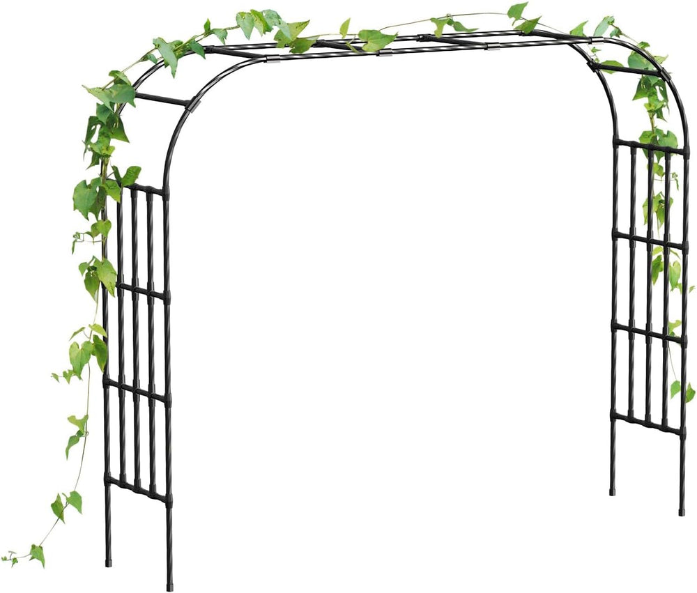 Extra Wide Garden Arch,114 x102.4in Sturdy Metal Arbor for Climbing Plants