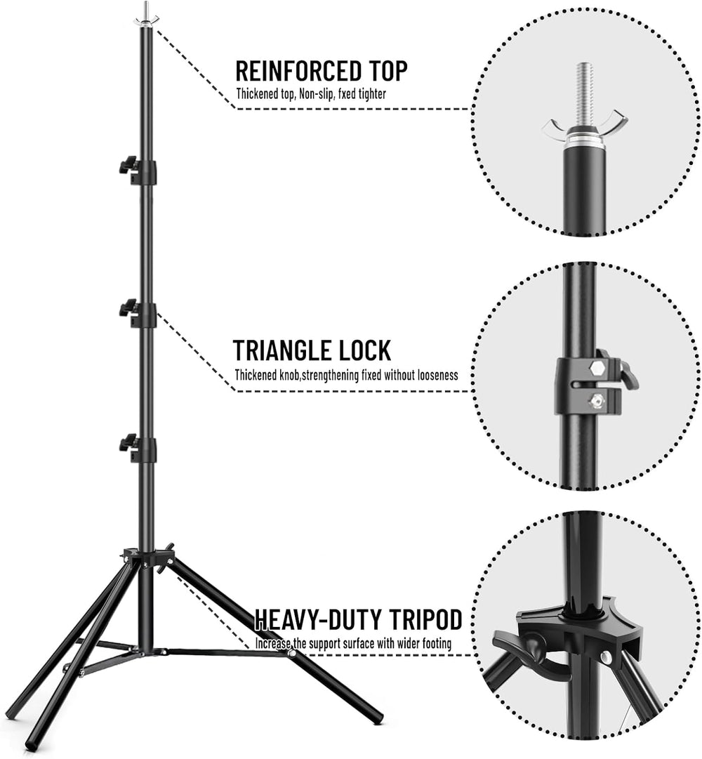 BEIYANG 10x10FT Backdrop Stand, Background Support Kit for Photography, 2 Adj...