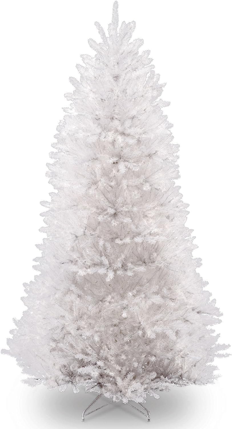 National Tree Company Artificial Full Christmas Tree, White, Dunhill Fir, Inc...