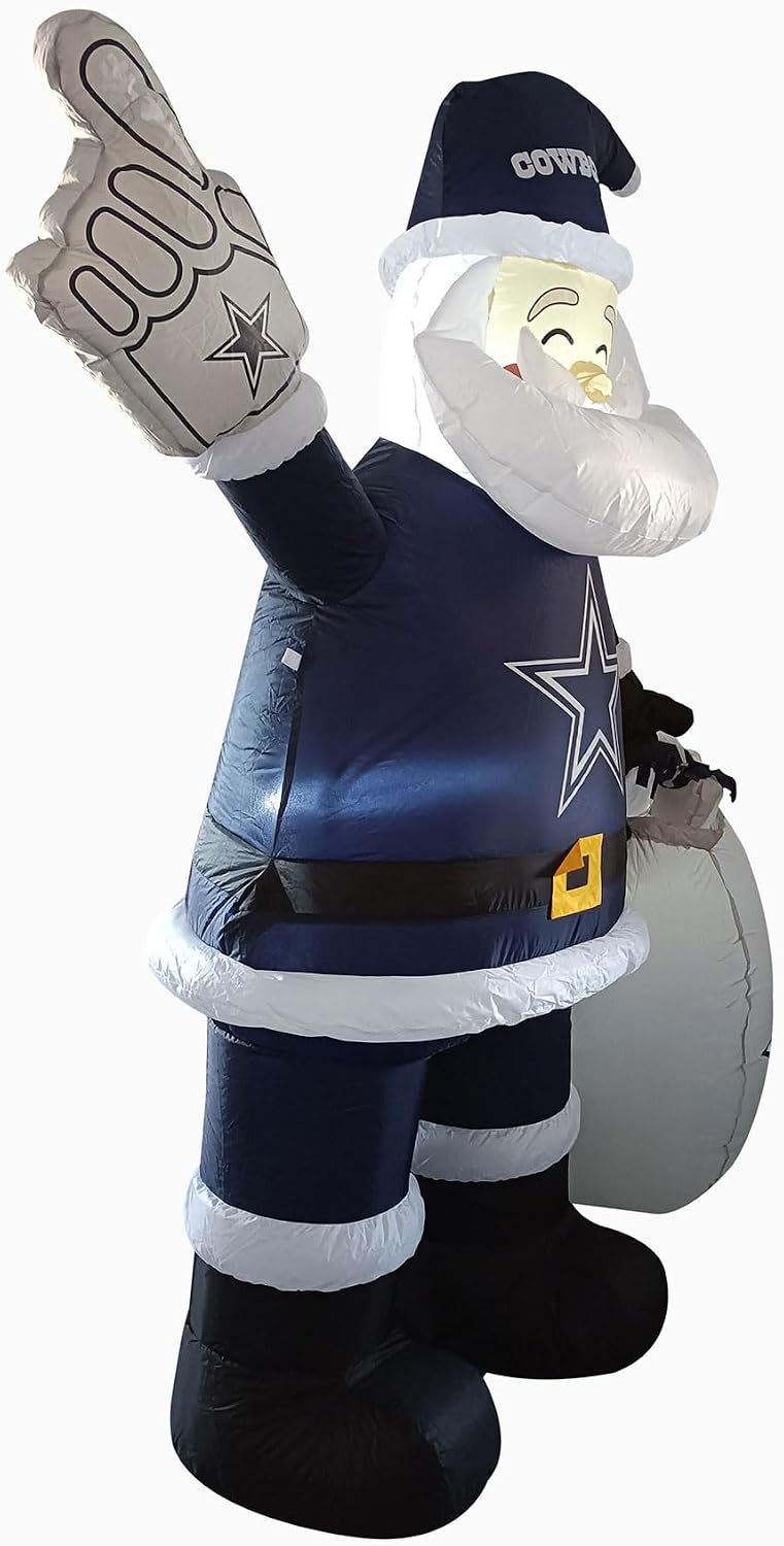 Dallas Cowboys 7' Inflatable Santa