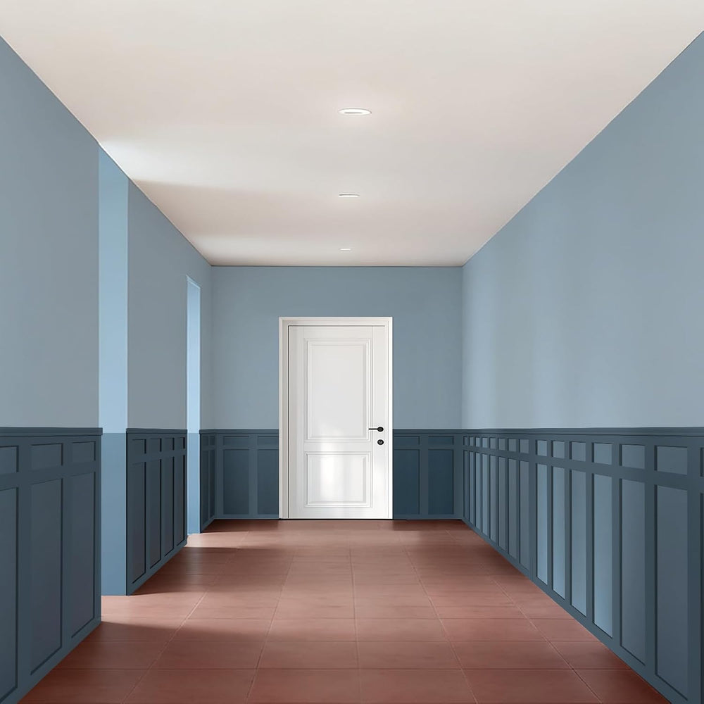 Art3d Premade Paintable Board and Batten Wainscoting Kit, 94.5 x 54 in