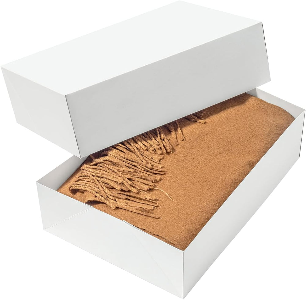 Mefleet 25 Pack 14x10x4 Large Gift Boxes with Lids Deep Shirt Robe Box Bulk