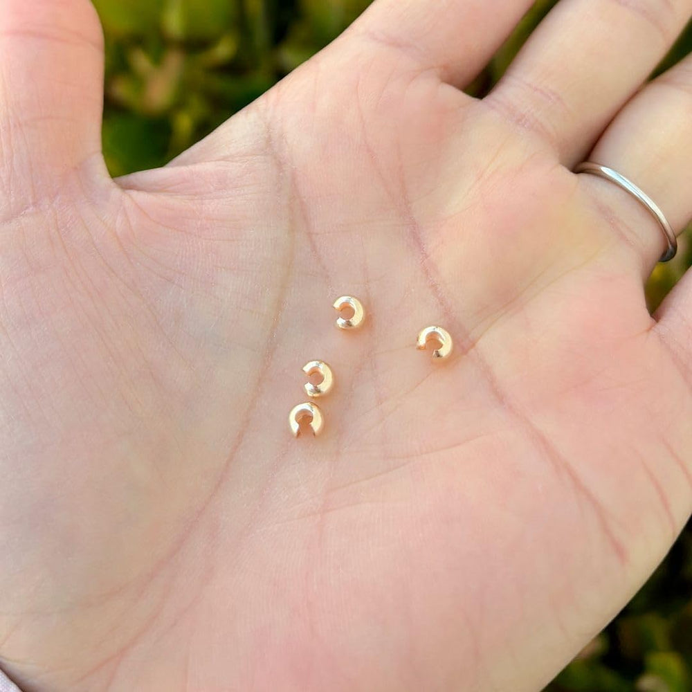 50pcs Adabele Real 1/20 14K Gold Filled Crimp Bead Knot Cover 4mm/0.16 Inch