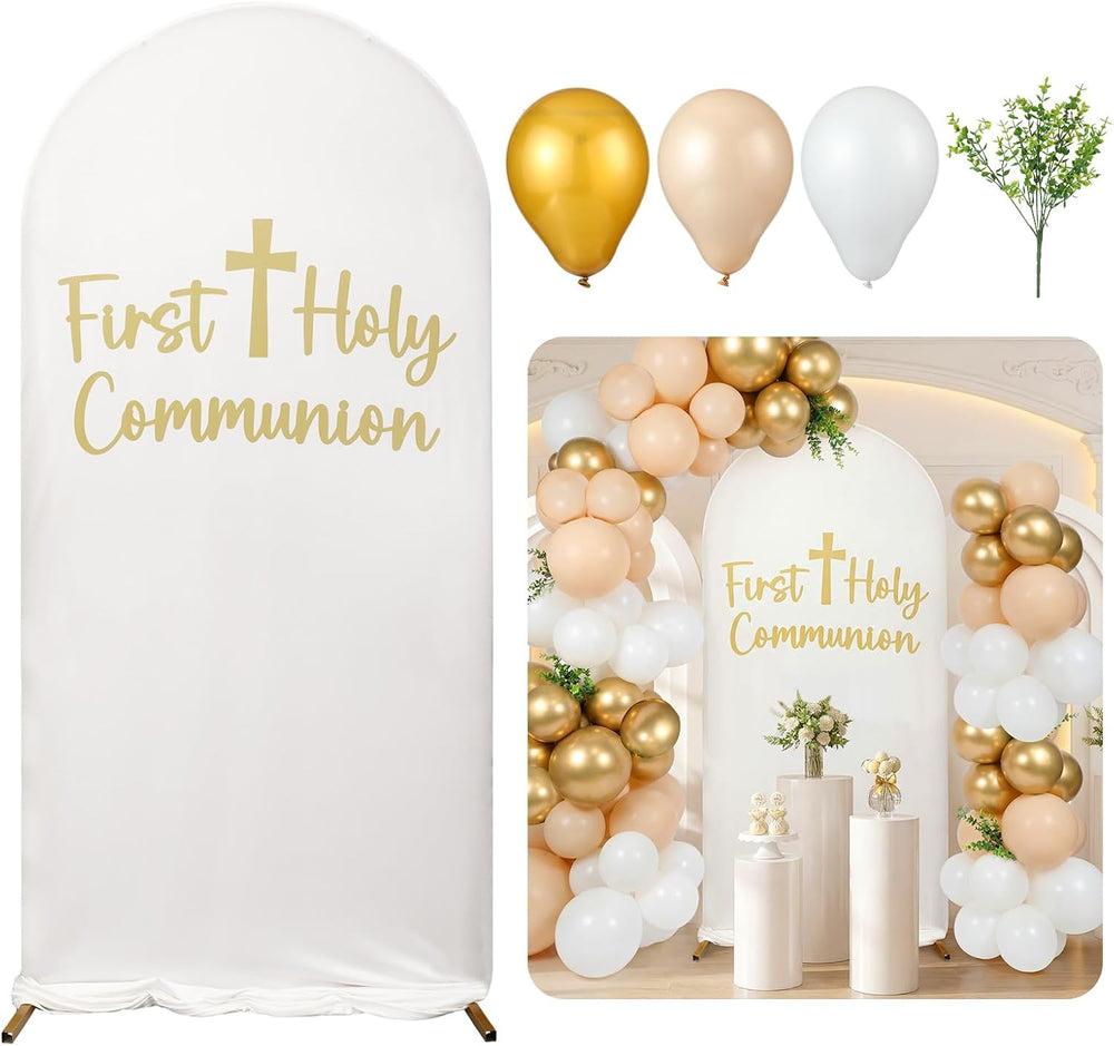 Gilprop 125 Pcs 7.2ft Holy Communion Baptism, Elastic Polyester