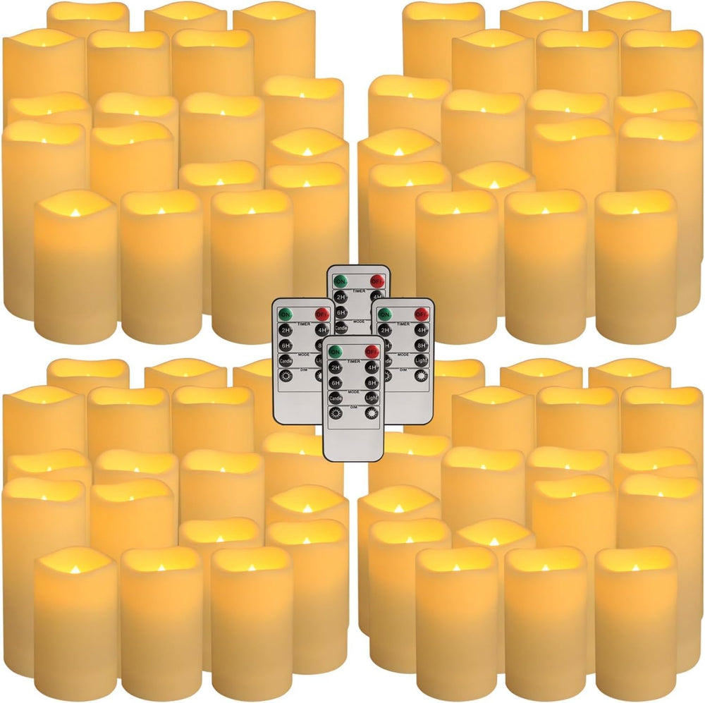 YOROXRG Set of 72 Waterproof Outdoor Flameless Candles, LED Candles with 4 Re...