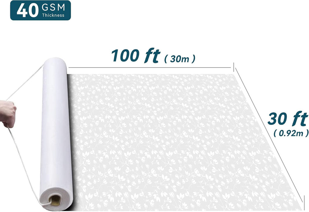 EZLucky Olive Leaf Wedding Aisle Runner, 3 x 100 ft with Tape & Pull Cord