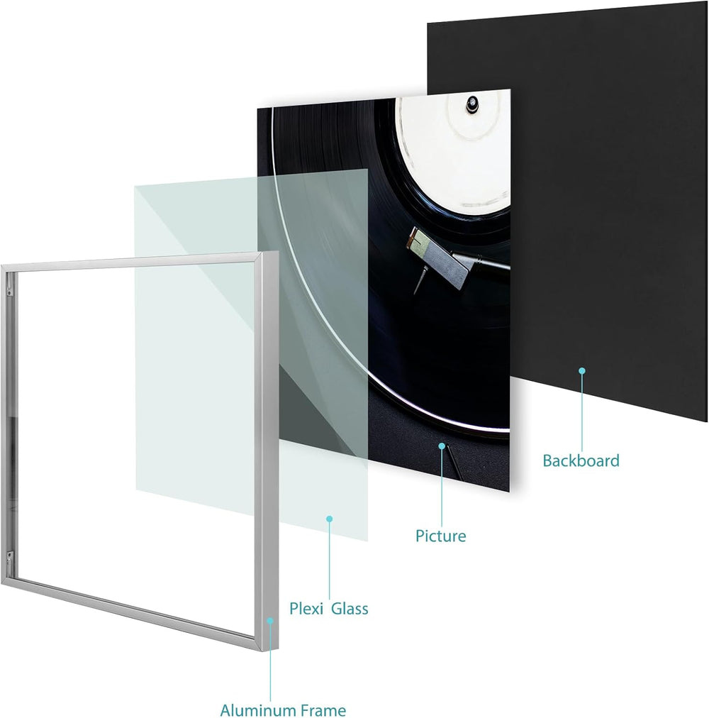Golden State Art 12.5x12.5 Silver Aluminum Album Frame 10 Pack