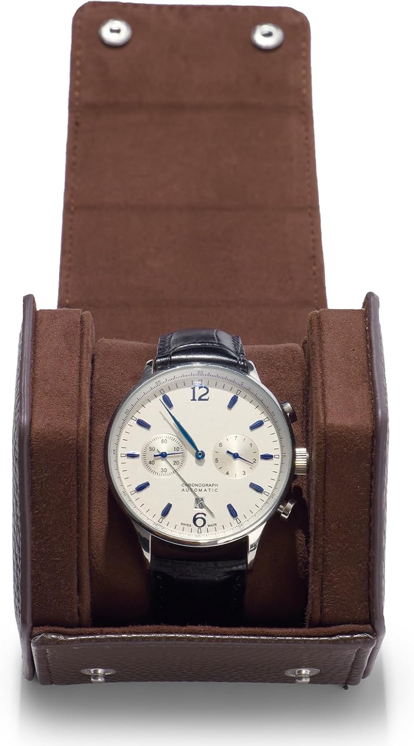 Oirlv Single Watch Box Brown Hexagonal