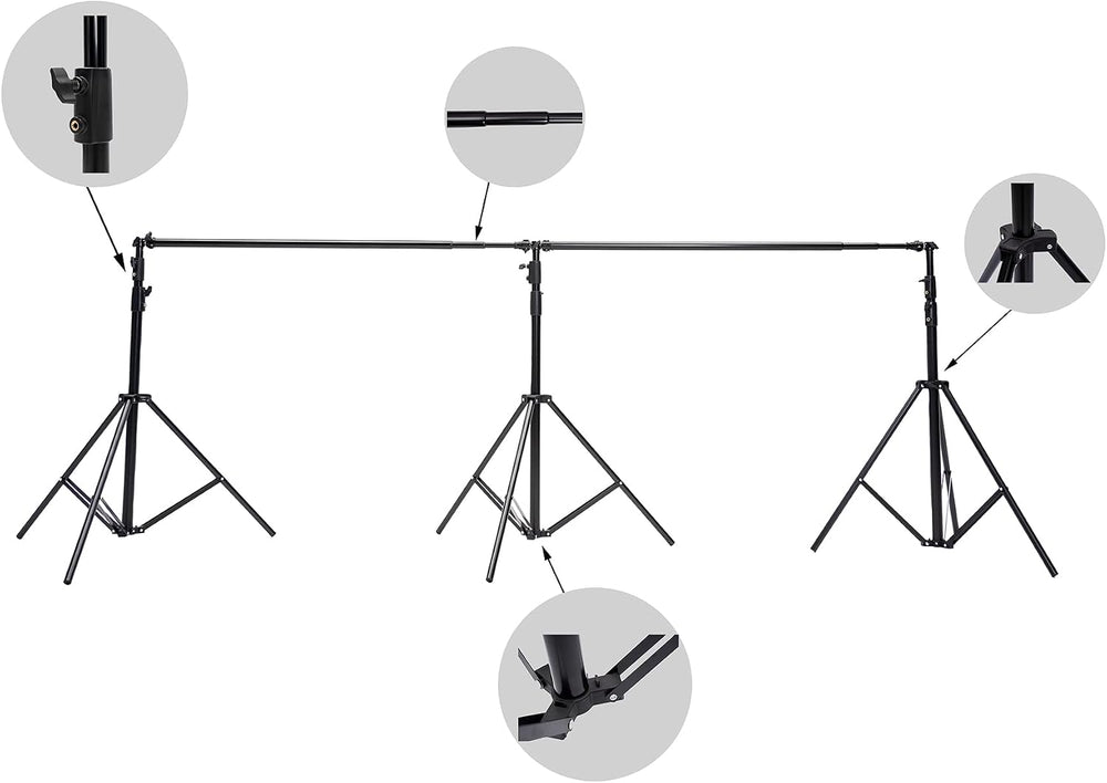 Kate 10x20ft (3x6m) Photography Backdrop Frame Stand for Room Set Adjustable ...