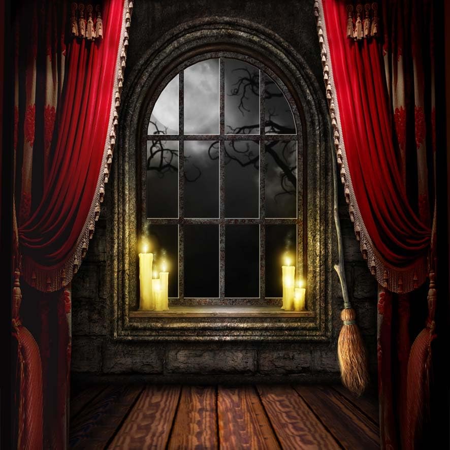 10X10FT Halloween Backdrop Haunted House Background Halloween Party Decoratio...