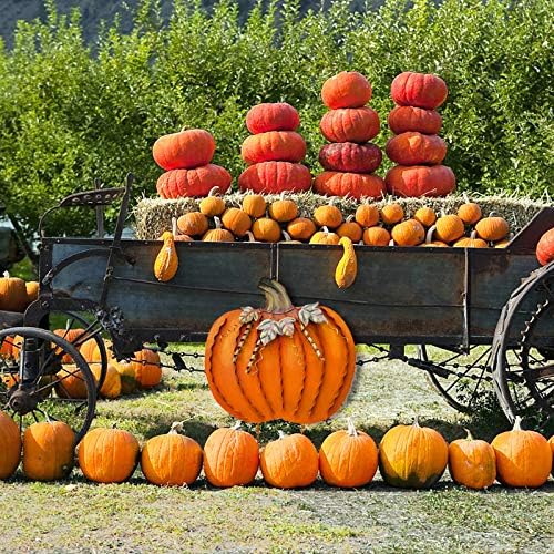 Pumpkin Garden Stakes Sign Outdoor Fall Decor Autumn Yard Stake Lawn Art