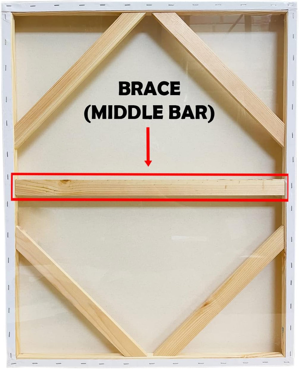 40" 1 PC 1.5" Deep Canvas Brace Bar Solid Wood Frame for Canvas Str...