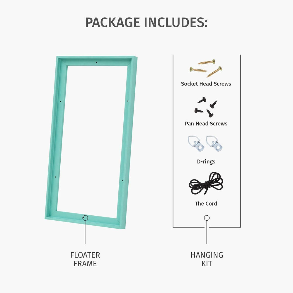 Floater Frame 16x20 for 3/4 (0.75) inch Deep Canvas Paintings/Canvas Prints/W...