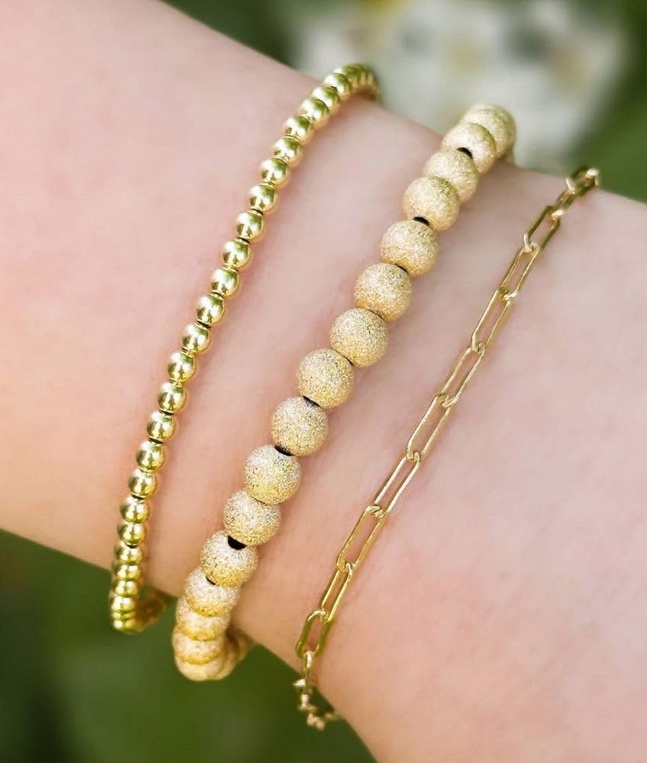 100pcs Adabele Real 1/20 14K Gold Filled Seamless 3mm Tiny Round Beads