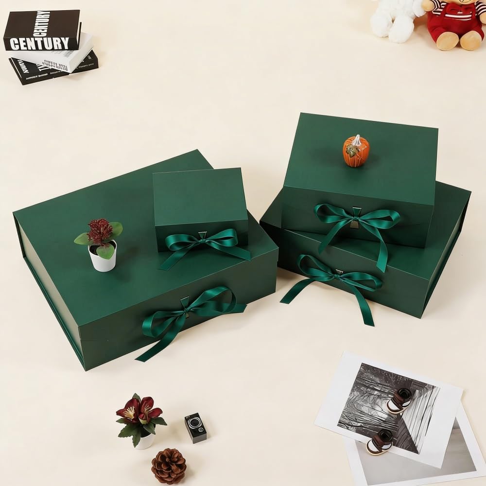 GoooodGift Extra Large Gift Box Green 1 Pack 19x16x6 inch Luxury Gift Box for...