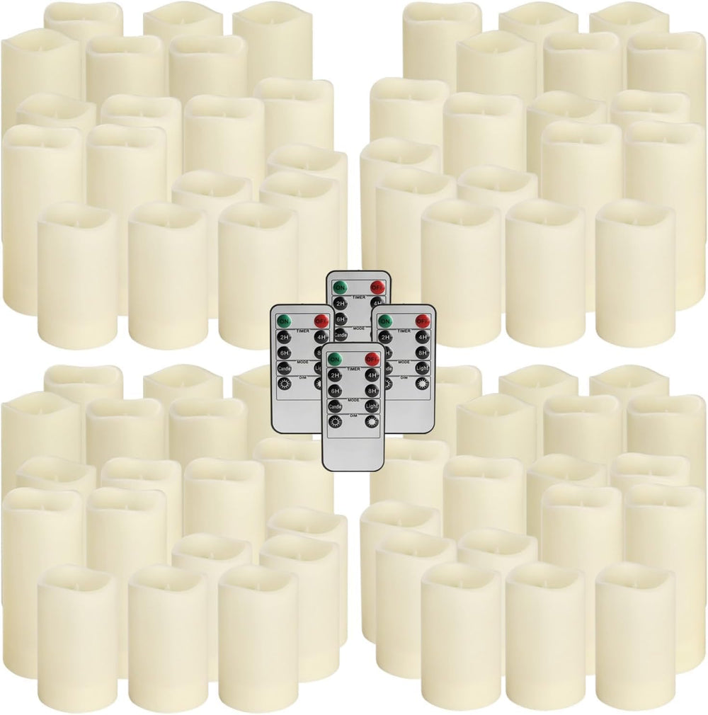 YOROXRG Set of 72 Waterproof Outdoor Flameless Candles, LED Candles with 4 Re...