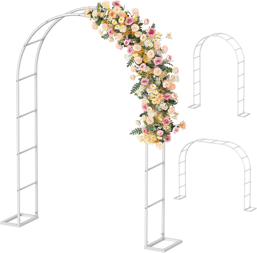 Sunexinlo Garden Arch Trellis with Base, 5.3'W x 7.6'H or 7.9'W x...