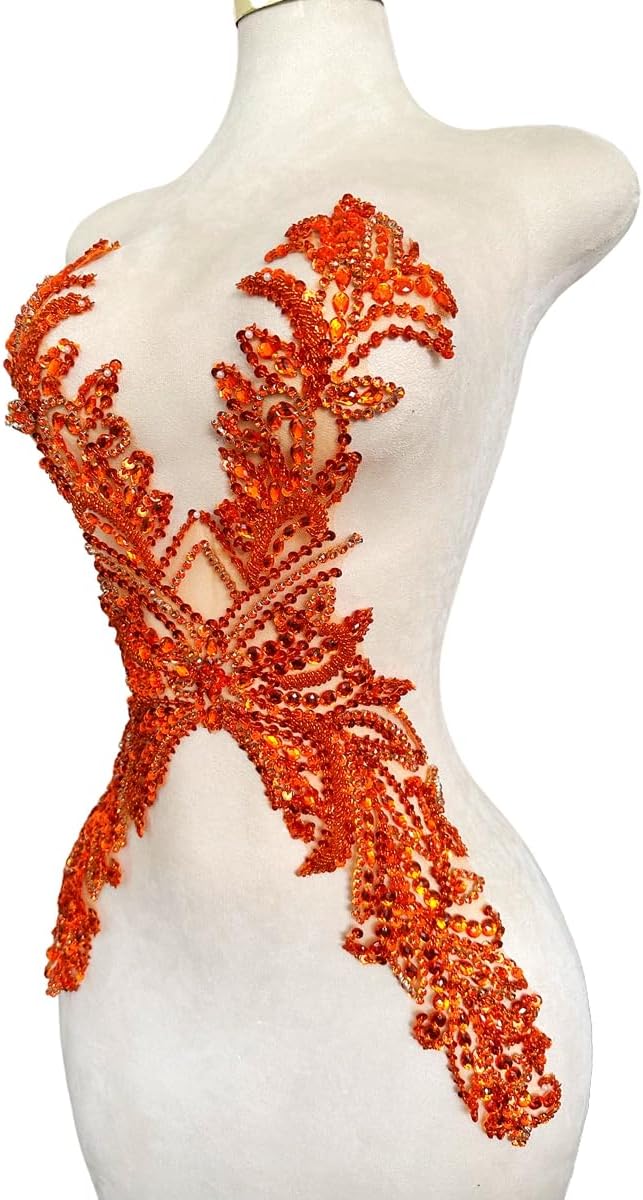 Pure Hand Sewing Beads appliqués sew on shin Rhinestones Sequins Trim Patches...