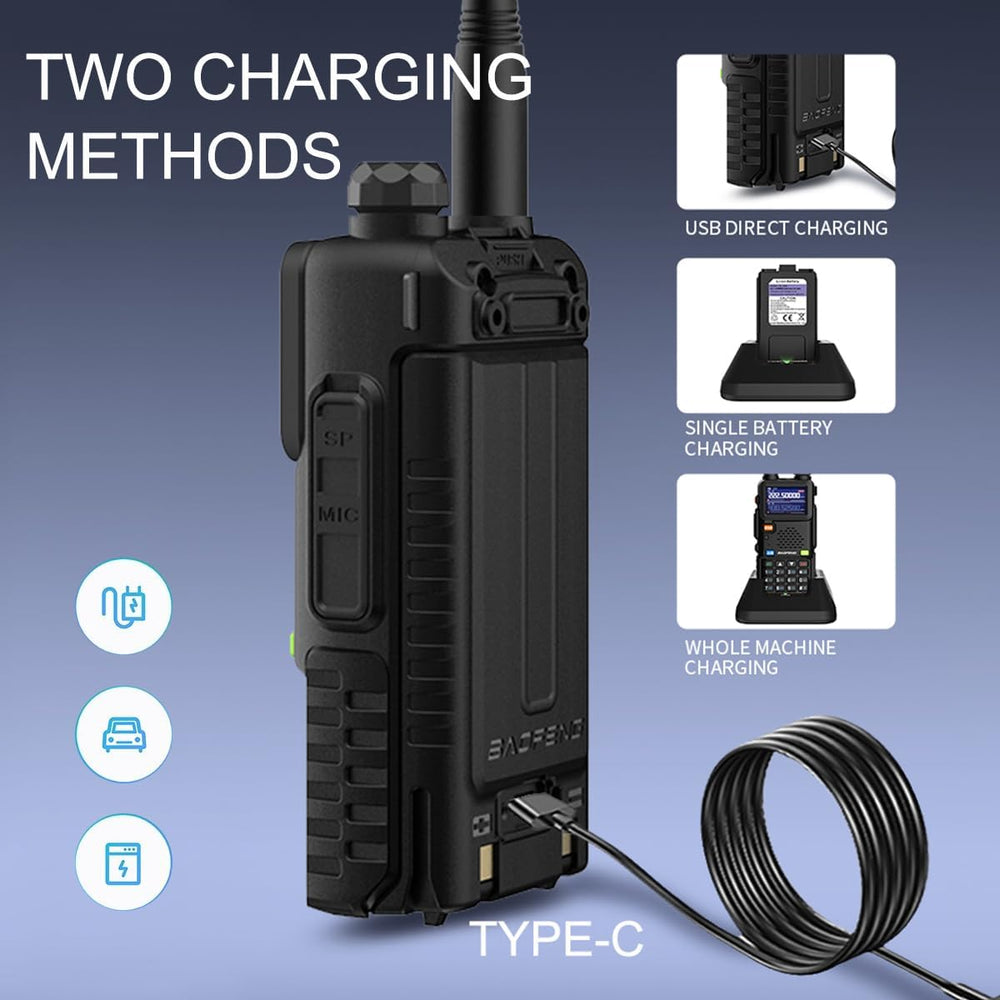 BAOFENG 5RM Ham Radio Handheld (Upgraded of UV-5R) Walkie Talkie Long Range