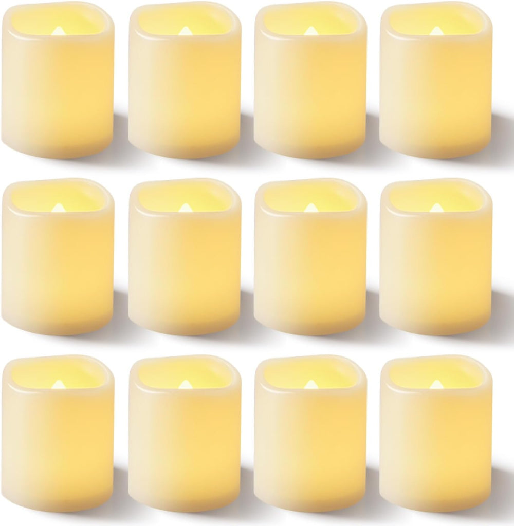 Homemory 100 Pack Ivory Flameless Flickering LED Votive Tealights Candles