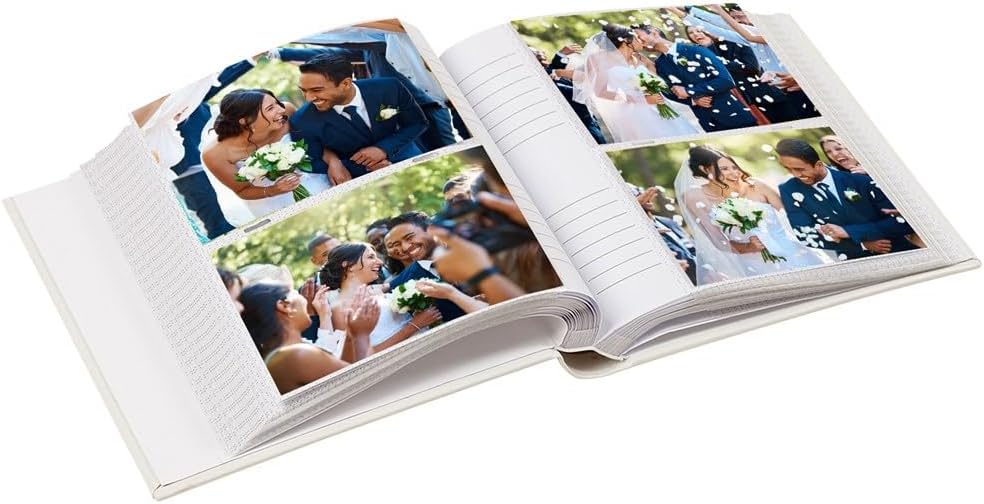 Personalized Wedding Photo Album, Custom Engraved Picture Album, Holds 200 4&...