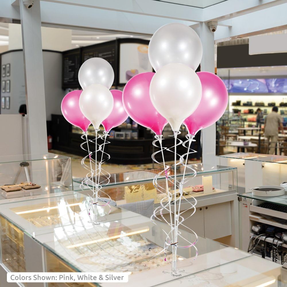 PermaShine - Reusable and Helium Free Balloon Bouquet - Permanent Plastic Ind...