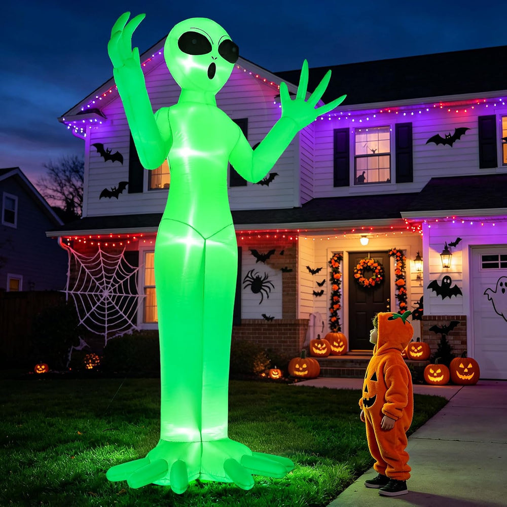 Halloween Inflatables Alien Outdoor Decoration 10FT Giant Alien Yard Décor