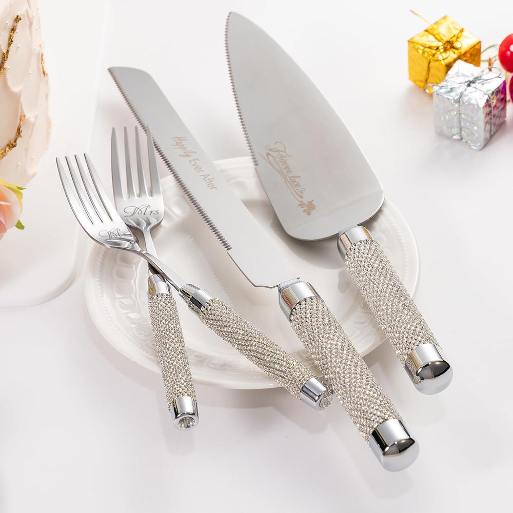 Wedding Cake Cutting Set, Cake Knife and Server Set