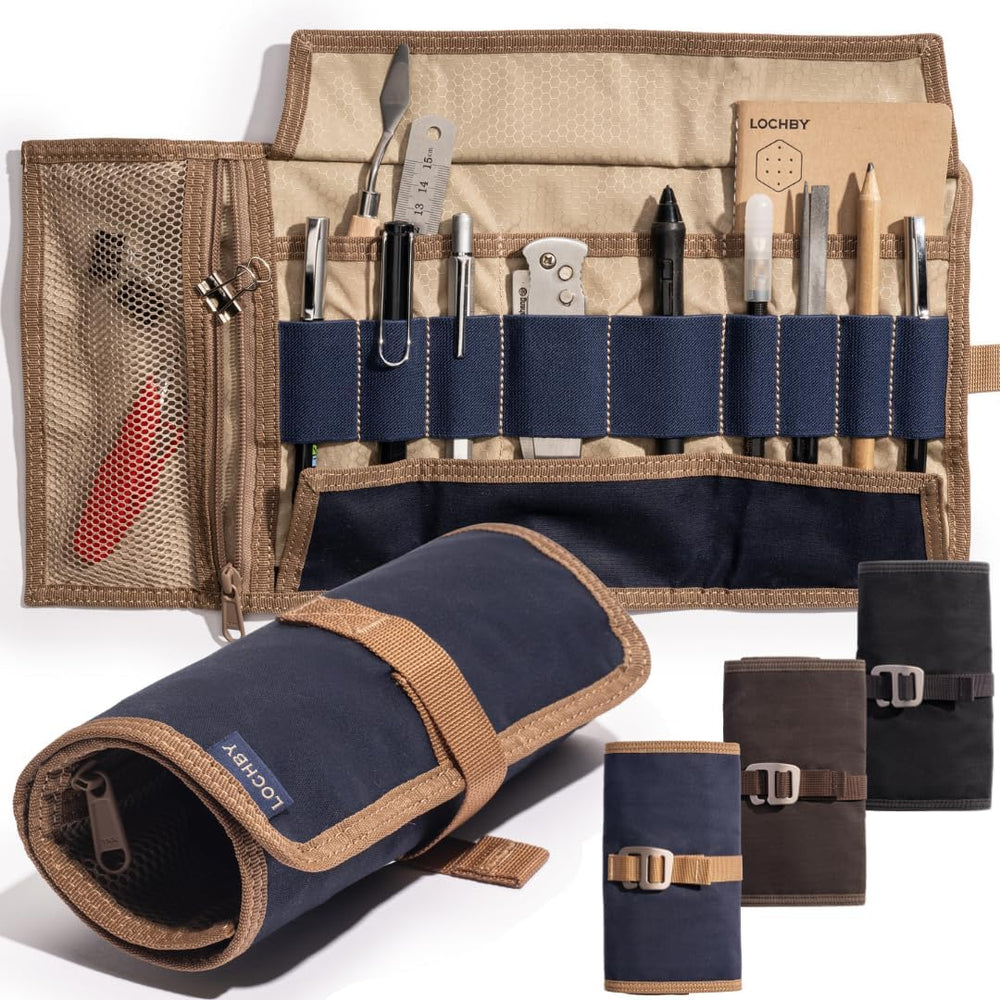 LOCHBY® Art & Electronic Organizer | EDC Roll-Up Tool Bag for Pen Lovers ...