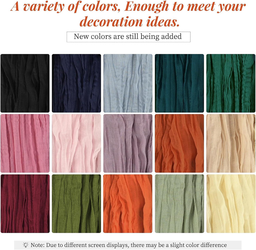 24 Packs Orange Table Runner, Charming Cheesecloth Table Runner 17 x 108inch,...